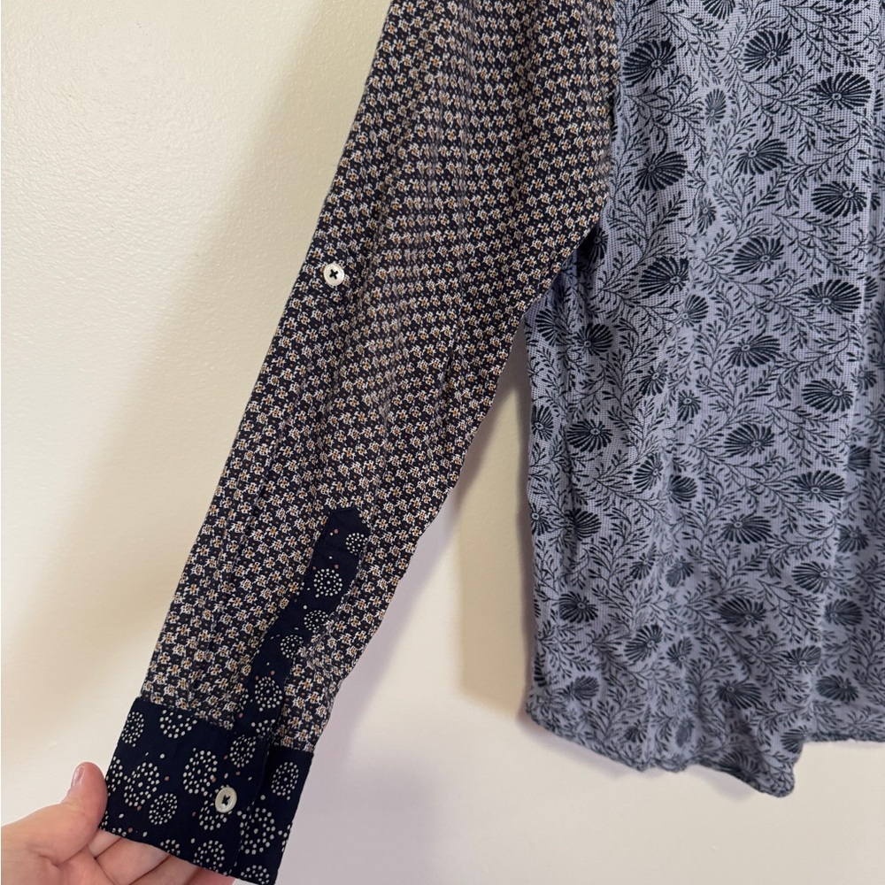 Intro. Women's Multi Pattern Button Down Shirt, S… - image 4